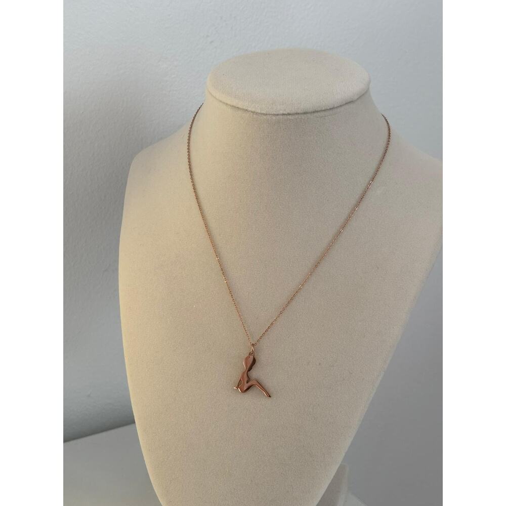 Gold Minimalist Woman Pendant Necklace Stainless Steel Aesthetic Jewelry - Picture 5 of 5